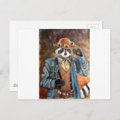 Carte Postale Steampunk Raccoon (Devant / Derrière)