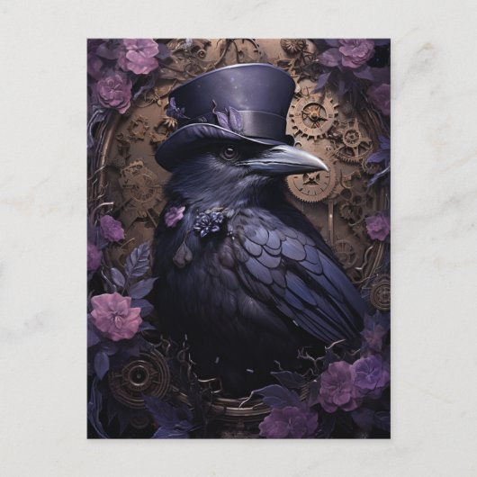 Carte Postale Steampunk Raven (Devant)