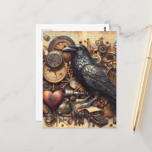 Carte Postale Steampunk Raven