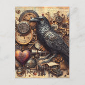 Carte Postale Steampunk Raven (Devant)