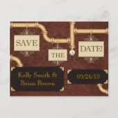 Carte postale Steampunk Save-The-Date (Devant)