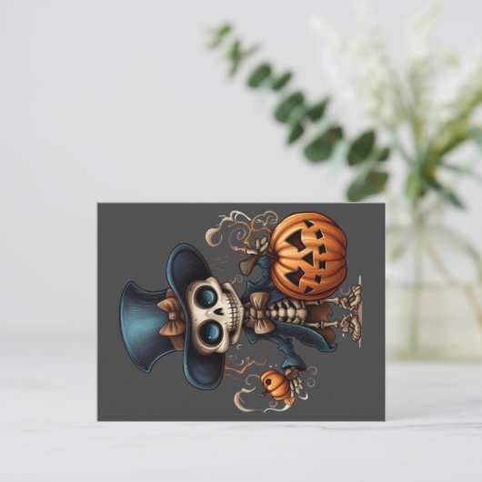 Carte postale Steampunk Skeleton (Debout devant)