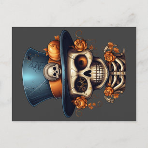 Carte postale Steampunk Skeleton