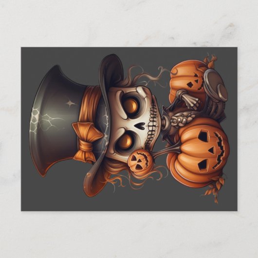 Carte postale Steampunk Skeleton (Devant)