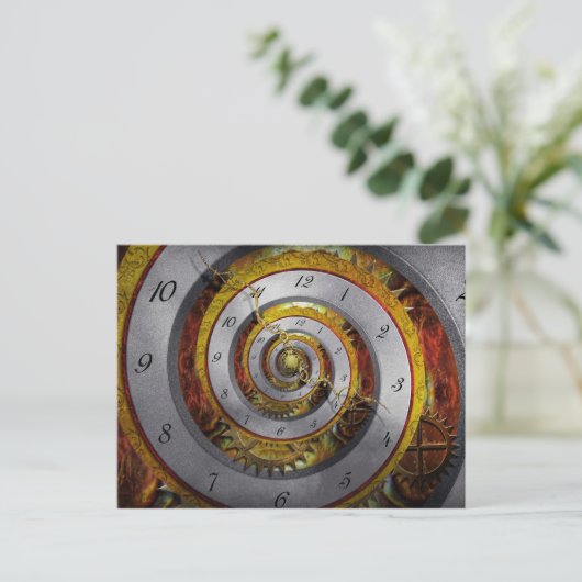 Carte Postale Steampunk - spirale - temps infini (Debout devant)