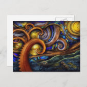 Carte Postale Steampunk - Starry night (Devant / Derrière)