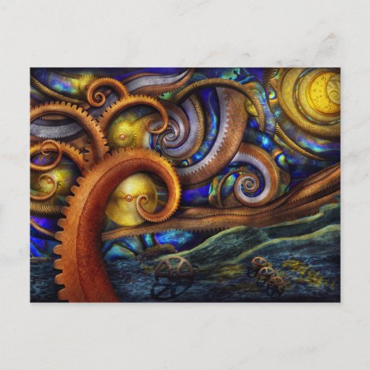 Carte Postale Steampunk - Starry night (Devant)