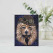 CARTE POSTALE STEAMPUNK TERRIER AUSTRALIEN (Debout devant)