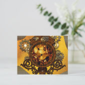 Carte Postale Steampunk, une horloge géniale (Debout devant)