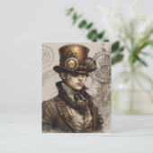 Carte Postale Steampunk Victorian Gentleman Artwork (Debout devant)