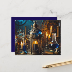 Carte Postale Steampunk Victorian Gothics Laboratoire Lanterne