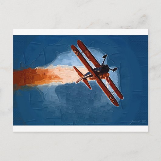 Carte Postale Stearman Biplane (Devant)
