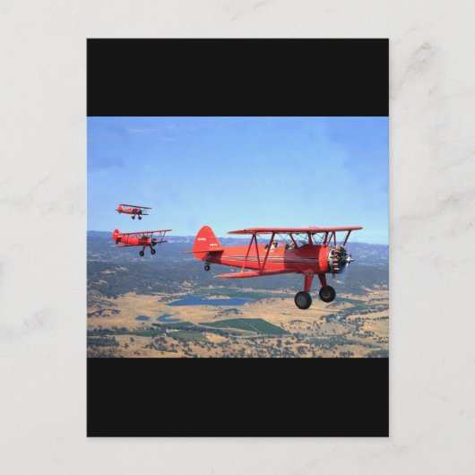 Carte Postale Stearman, PT-17, 1943_Aviation classique (Devant)