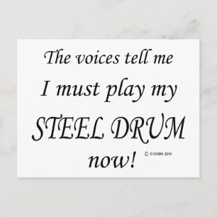 Carte Postale Steel Drum Voices dit qu'il faut jouer