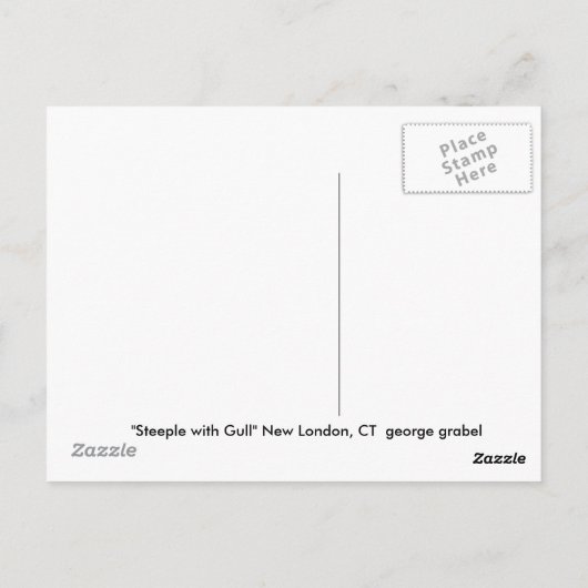 Carte Postale Steeple with Gull (Dos)