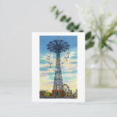 Carte Postale Steeplechase Park Parachute Jump Jump Heure de Jou (Debout devant)