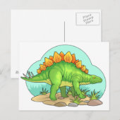 Carte Postale Stegosaurus (Devant / Derrière)