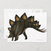 Carte Postale Stegosaurus dinosaur, ordinateur artiwork. (Devant / Derrière)
