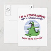 Carte Postale Stegosaurus - gaufres (Devant / Derrière)