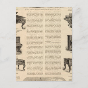 Carte Postale Steinway et fils, Piano Manufacutrants