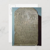 Carte Postale Stela commémorant l'enterrement de l'Apis (Devant / Derrière)