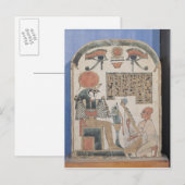 Carte Postale Stela du harpiste Djedkhonsuefankh (Devant / Derrière)