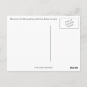 Carte Postale stèles commémoratives de l'Holocauste (Dos)