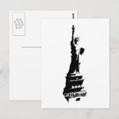 Carte Postale Stencil Liberty Black (Devant / Derrière)