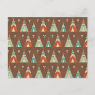 Carte Postale Step de Southwest   Teal Teepee