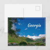 Carte Postale Stepantsminda Kazbegi Georgia Gergeti Caucuses (Devant / Derrière)