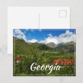 Carte Postale Stepantsminda Kazbegi Georgia Gergeti Caucuses (Devant / Derrière)
