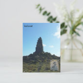 Carte Postale Stephan Stephansson monument à Vatnsskarð Islande (Debout devant)