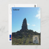 Carte Postale Stephan Stephansson monument à Vatnsskarð Islande (Devant / Derrière)