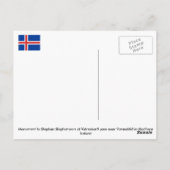 Carte Postale Stephan Stephansson monument à Vatnsskarð Islande (Dos)