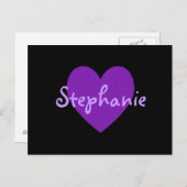 Carte Postale Stephanie en violet (Devant / Derrière)