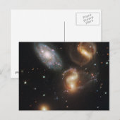 Carte Postale Stephan's Quintet Galaxies (télescope Hubble) (Devant / Derrière)