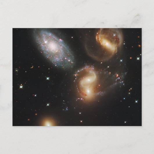 Carte Postale Stephan's Quintet Galaxies (télescope Hubble) (Devant)