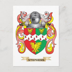 Carte Postale Stephens Coat of Arms (Family Crest)