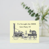 Carte Postale stephensons_rocket, j'ai apporté la BEER (Debout devant)