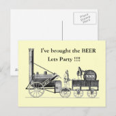 Carte Postale stephensons_rocket, j'ai apporté la BEER (Devant / Derrière)