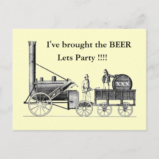 Carte Postale stephensons_rocket, j'ai apporté la BEER (Devant)