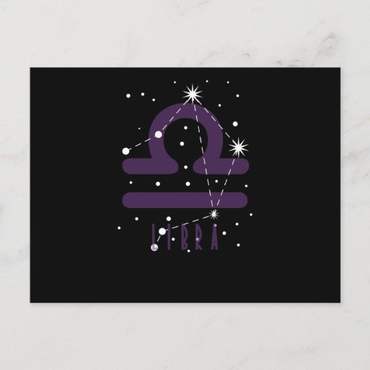 Carte Postale Sternzeichen Waage "Libra" (Devant)