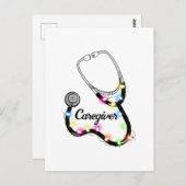 Carte Postale Stethoscope Avec Lumières De Noël Joyeux Noël Infi (Devant / Derrière)