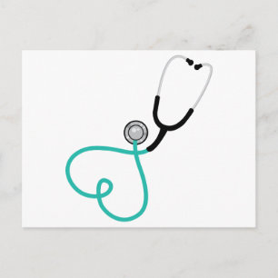 Carte Postale Stethoscope cardiaque
