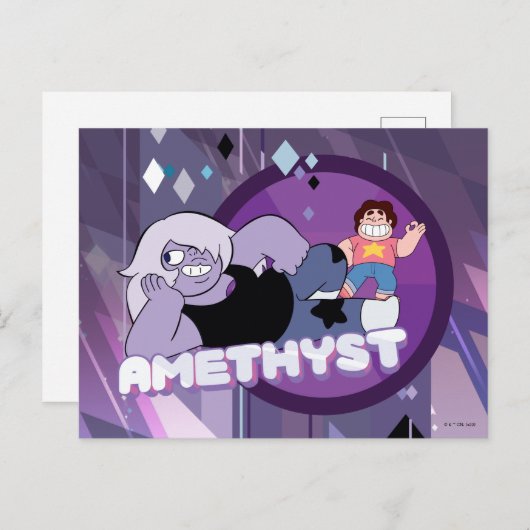 Carte Postale Steven Universe | Graphisme de personnage Améthyst (Devant / Derrière)