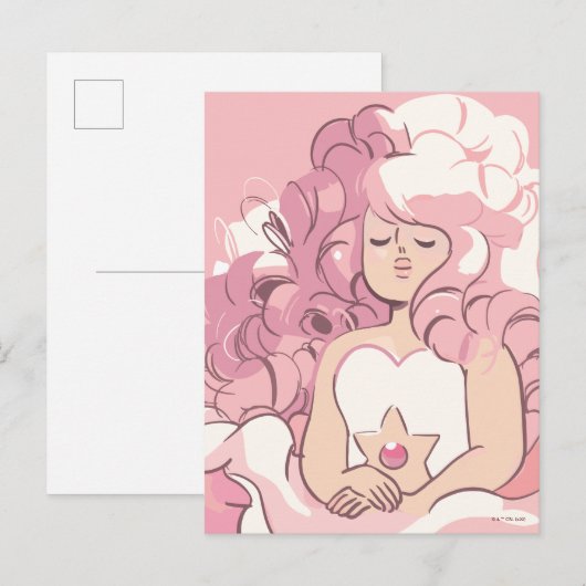Carte Postale Steven Universe | Illustration de quartz Rose (Devant / Derrière)