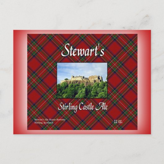 Carte Postale Stewart's Stirling Castle Ale (Devant)