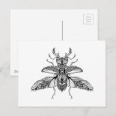 Carte Postale Stg-Beetle psychédélique inspiré (Devant / Derrière)