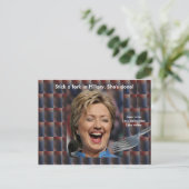 Carte Postale Stick a fork in Hillary. Elle a fini ! (Debout devant)