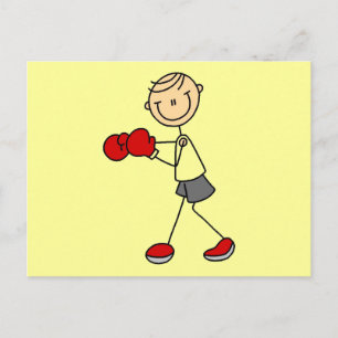 Carte Postale Stick Figure Boxe T-shirts et cadeaux